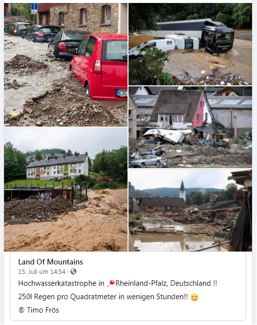 Unwetter in der Eiffel 15.7.2021: Schutt,
Geröll, Erosion bei 250 Liter Regen pro m2 in
wenigen Stunden Unwetter in der Eiffel
15.7.2021: Schutt, Geröll, Erosion bei 250 Liter
Regen pro m2 in wenigen Stunden
