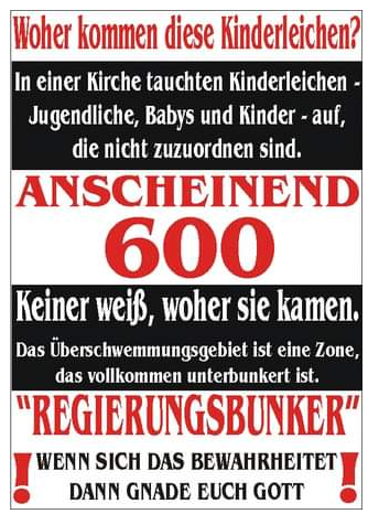 Eiffel 25.7.2021: Da sollen 600 tote Kinder
gefunden worden sein? Eiffel 25.7.2021: Da
sollen 600 tote Kinder gefunden worden sein?