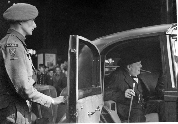 GB Churchill in Southampton kurz vor dem
                    "D-Day" 6.6.1944