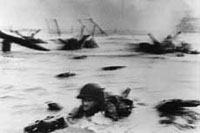 6.6.1944 Strand Omaha erste Landung,
                            Robben am Boden