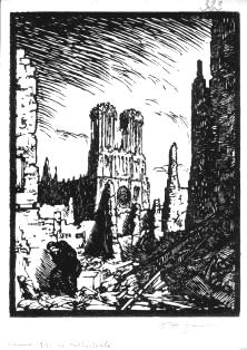 Reims, Kathedrale in Ruinen
(T.F.Simon) 1919 Reims, Kathedrale in Ruinen (T.F.Simon)
1919