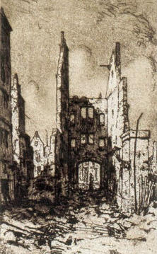 Reims in Ruinen, Stadttor 1919 Reims in Ruinen, Stadttor 1919