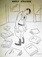 Hitler-Karikatur von Sennep,
Hitler kann nicht rückwärts laufen, Front
National 29.8.1944 Hitler-Karikatur von Sennep, Hitler
kann nicht rückwärts laufen, Front National
29.8.1944