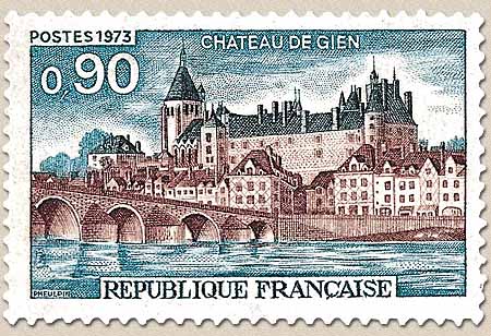 Gien, Schloss auf
                        Briefmarke 1973