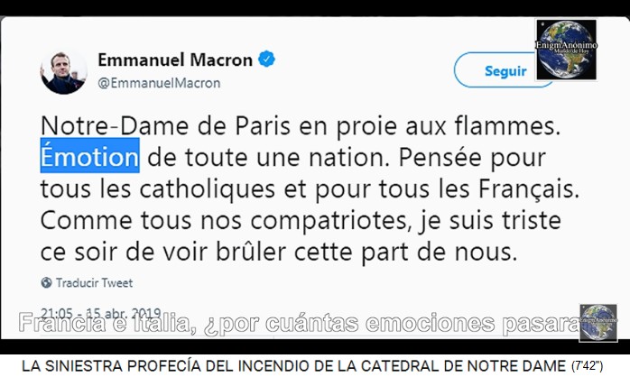 Der
                    Freimaurer-Napoleon Macron auf twittter mit
                    "emotion"
