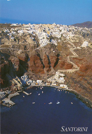 Santorini Bucht Hochformat