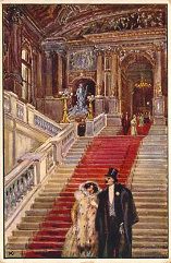 Vienna Court Theater 02, imperial
                              stairs (Vienna German:
                              "Feststiege") in 1910 appr.