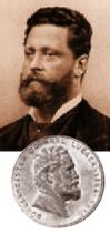 Karl Lueger, portrait with coin