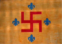 1907: Templar Order swastika flag
                            according to Daim without frame