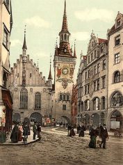 Munich, old town hall, 1900 about
