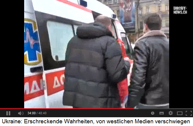 Demonstration in
                      Kiew, 2 Verletzte am Ambulanzauto