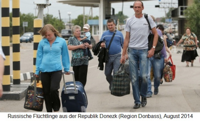 Russische Fl�chtlinge aus der
                      Ostukraine, August 2014