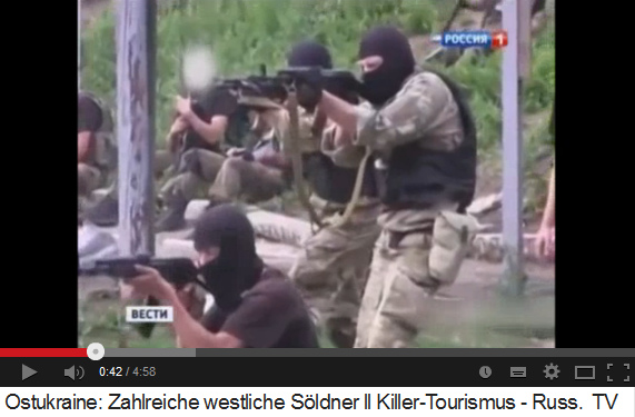 Die S�ldner der
                            ukrainischen Armee machen eine Schiess�bung