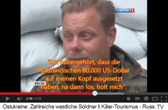 Auf Michel Skilt ist
                            von der Region Donbass ein Kopfgeld von
                            80.000 Dollar ausgesetzt