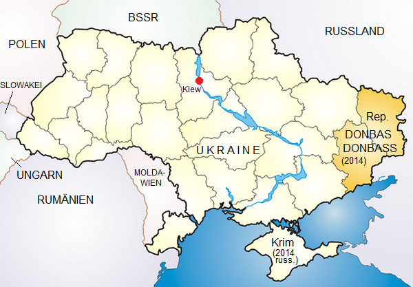 Karte der Ukraine mit der
Republik Donbass und der seit 2014 russischen Krim,
die vor der ethnischen Säuberung gerettet wurde Karte der
Ukraine mit der Republik Donbass und der seit 2014
russischen Krim, die vor der ethnischen Säuberung
gerettet wurde