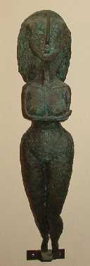 Figurine of Astarte with folded arms
before their tits Figurine of
Astarte with folded arms before their tits