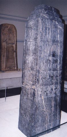 Salmanasar
                          III: obelisco negro con historia de victoria
                          sobre Samara y Jeh