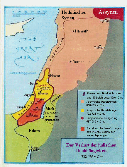 Mapa con Israel, Jud, Aram
                        Damasco, Fenicia, Amn, Moab, y Edm.