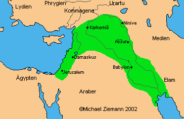 Mapa de Babilonia durante el
                      gobierno de Nabucodonosor II en 590 a.C. apr., es
                      un imperio del Golfo Prsico hasta al
                      Mediterrneo.