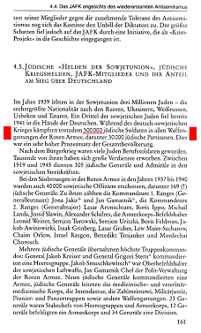Arno Lustiger: Buch: Rotbuch: Stalin und
                        die Juden, Taschenbuchausgabe 2000, Seite 161