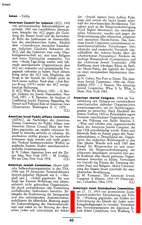 Julius Hans Schoeps: Lexique nouvel du
                            judasme (orig. allemand: "Neues
                            Lexikon des Judentums", page 46 avec le
                            commencement de l'article sur le comit de
                            distribution amricainJoint (American Joint
                            Distribution Committee)