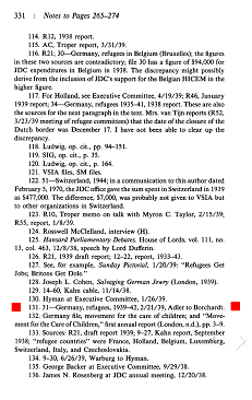 Yehuda Bauer, Buch "My Brother's Keeper.
                History of the American Jewish Joint Distribution
                Committee 1929-1939", Seite 331