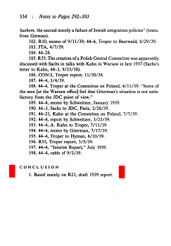 Yehuda Bauer, livre "My Brother's
                          Keeper. History of the American Jewish Joint
                          Distribution Committee 1929-1939", page
                          334, avec la source, principalement le
                          classeur R21 du JDC, un extrait du rapport de
                          1939