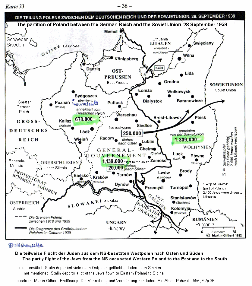 Karten zur Judenverfolgung 1939-1945 / maps about the persecution of