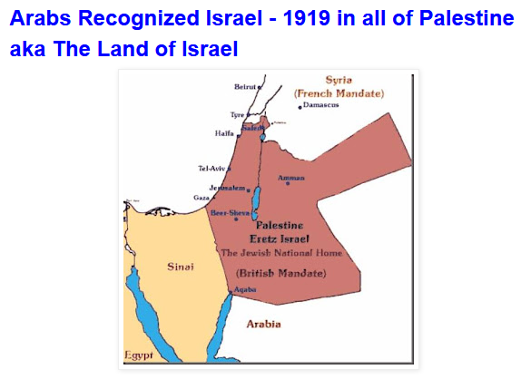 Map of the Mandate of 1919 Map of the Mandate
of 1919