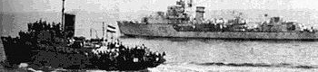 British war ship stops Zionist refugee ship