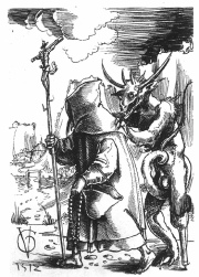 Devil is persecuting a monk, 1512 [11] - monks
                  are mostly gay
