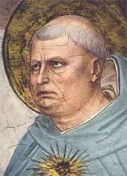 Thomas von Aquin, Portrait mit
                          Heiligenschein