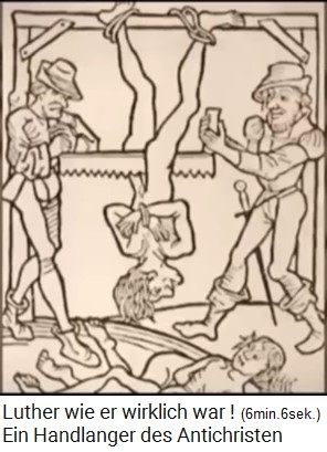 Mordmethode von Hetzer-Alkoholiker Martin
              Luter: Leute kopfüber aufhängen und von Hoden bis
              Bauchnabel aufsägen
