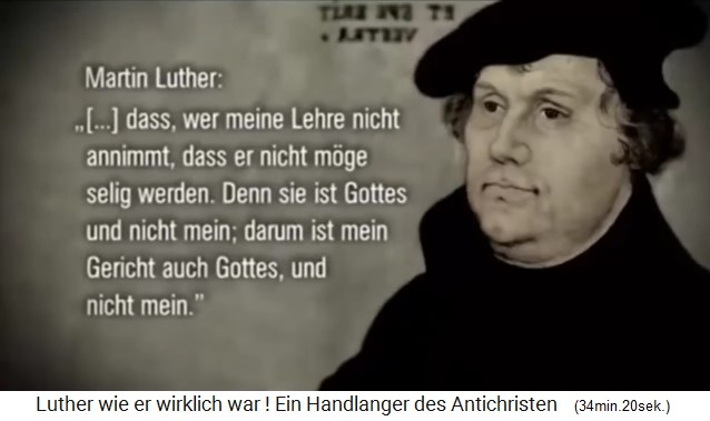 Der Hetzer-Alkoholiker Luther meint, seine Lehre
              sei vom jüdischen Fantasie-"Gott" der jüdischen
              Fantasie-Bibel Der Hetzer-Alkoholiker Luther meint,
              seine Lehre sei vom jüdischen Fantasie-"Gott"
              der jüdischen Fantasie-Bibel