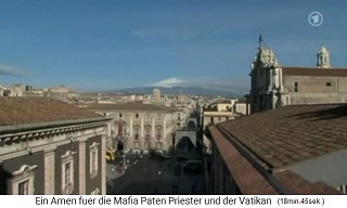 Catania with the view of the
                      volcano Vesuvius