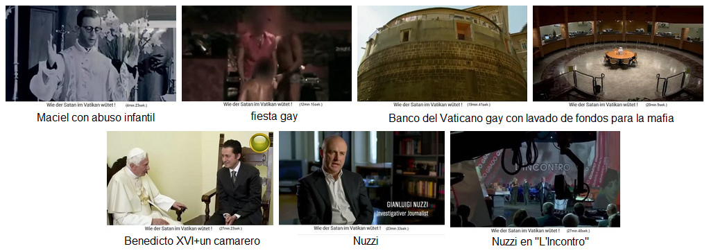 Maciel con
                    abuso infantil - fiesta gay - el Banco del Vaticano
                    gay - un camarero - y el periodista investigativo
                    Nuzzi