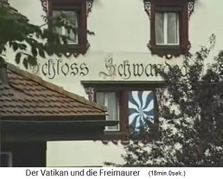 Menzingen, Schloss Schwandegg, das Zentrum der verirrt-rassistischen Piusbruderschaft, Schriftzug