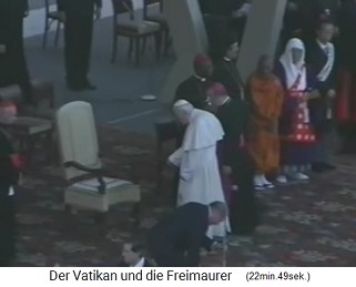 Das Religionstreffen am Vatikan vom 28. Oktober 1999, dem Buckelpapst fehlt eine Behandlung seines Buckels