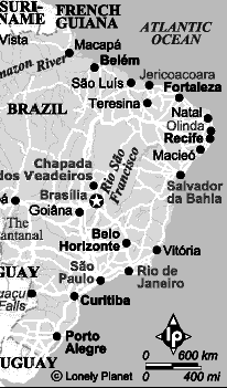 Map
                            with the position of Olinda next to Recife
