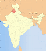 Karte von Indien mit dem Sultanat
                              Punjab