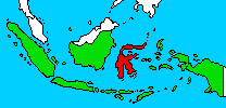 Indonesien: Karte mit der Position
                              der Insel Celebes / Sulawesi