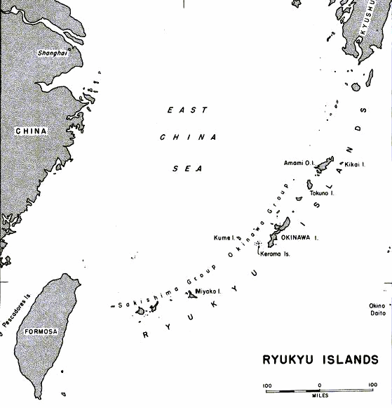 Karfte der Riukiu-Inseln / Ryukyu
                            islands in Japan Japon Nippon