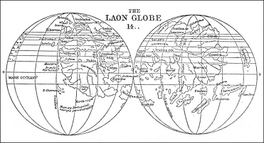1493: World map of Laon
(drawing by Ravenstein) 1493: World map of Laon (drawing by
Ravenstein)