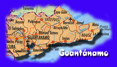 Map of Guantanamo Province with Guantanamo
                      Bay (Spanish: Baha de Guantanamo)