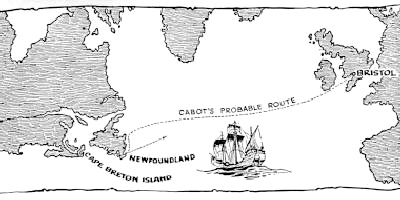 Map with the trip of
Giovanni Caboto / John Cabot Map with the trip of Giovanni
Caboto / John Cabot