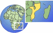Map with the
position of Mozambique Map with the position of Mozambique
