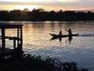 Canoing in the
                        Orinoco River delta...