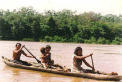 Orinoco River delta, natives canoing