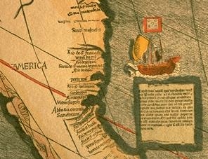 The word of "America" of the German
                      geographer Mr. Waldseemller in 1507