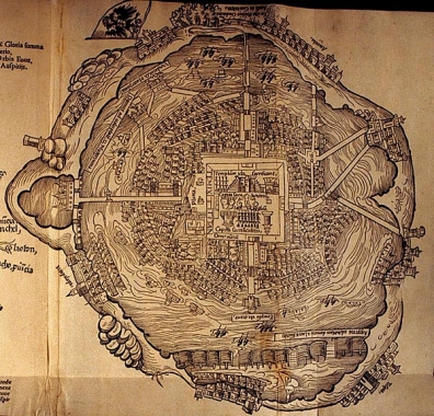 Tenochtitlán, engraving map allegedly
by Albrecht Dürer Tenochtitlán,
engraving map allegedly by Albrecht Dürer